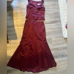 David’s Bridal | Dresses | Formal Two-Piece, Burgandy